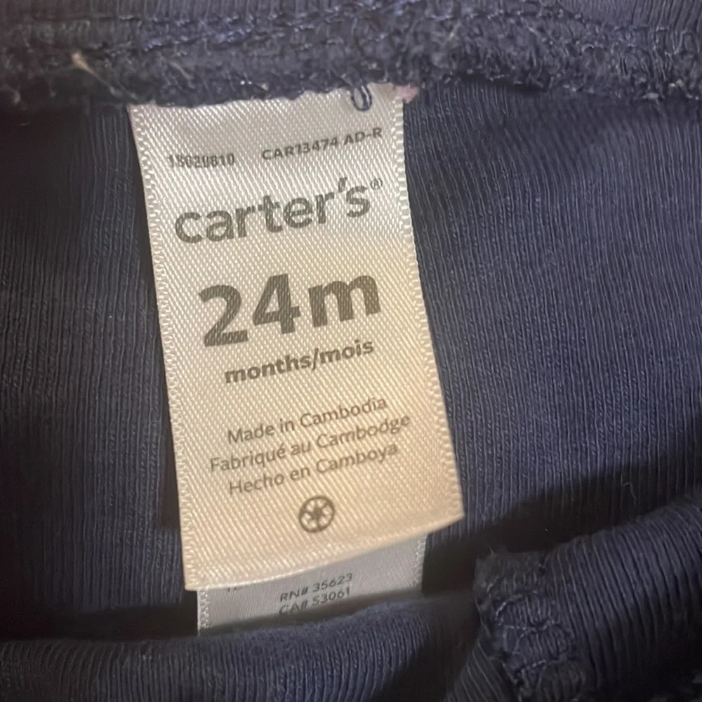 Carter’s tutu pants baby girl size 24M navy blue stars purple stripes bundle 2
